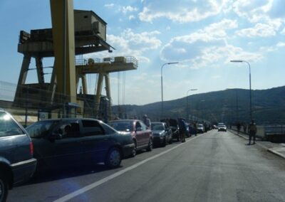 File d’attente pour l’entrée en Roumanie – Lane for the entrance in Romania