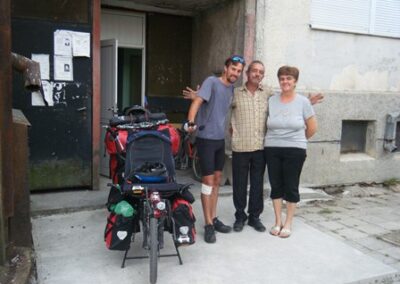 Quel accueil chaleureux ! – Such a warm welcome! Mersi Pino & Pavlina!