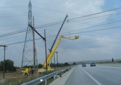 Installation d’une ligne haute-tension – High-tension line setting